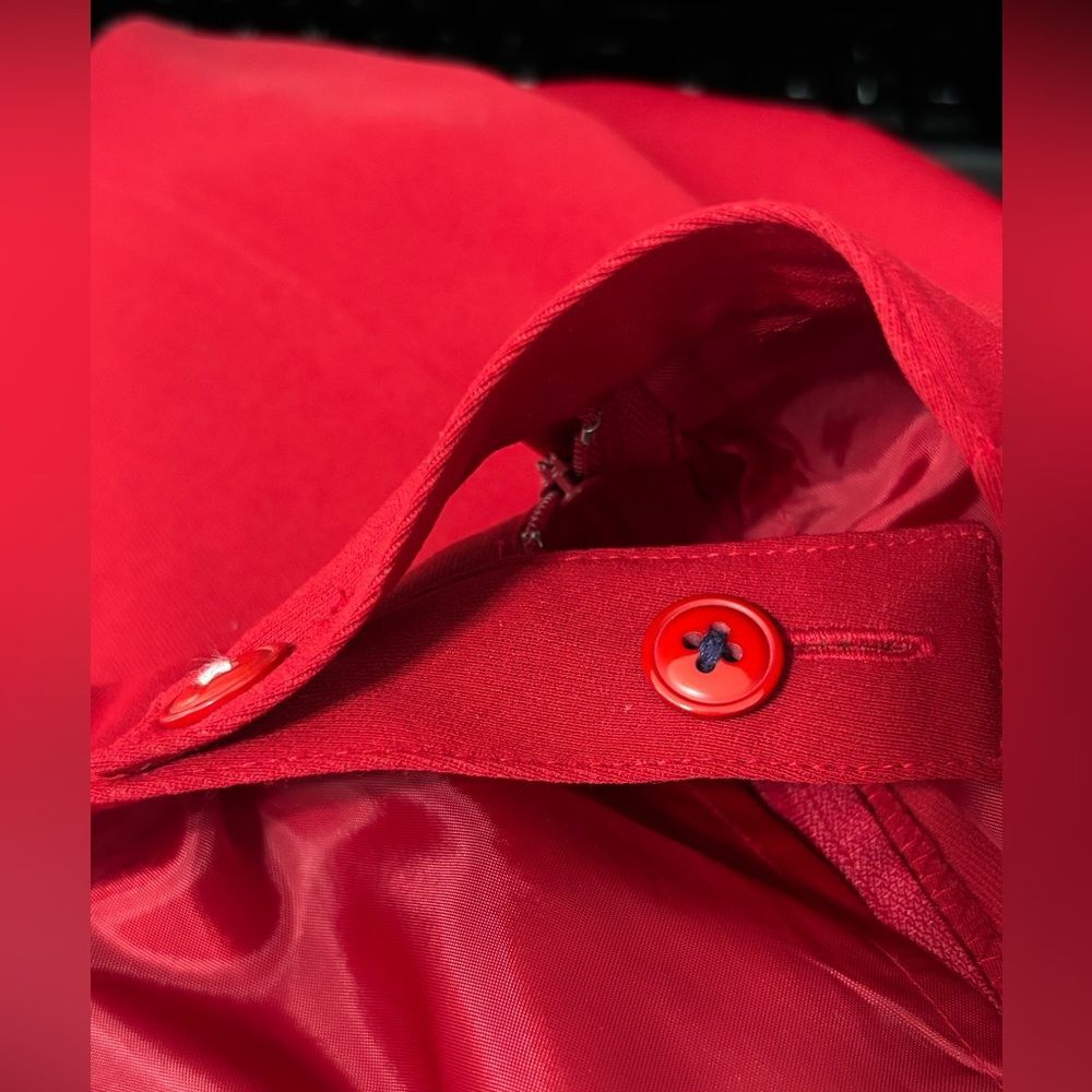Le Suit Classic Skirt Suit Set Women's Size 14W Red Pockets Lined Holiday READ - Picture 16 of 16